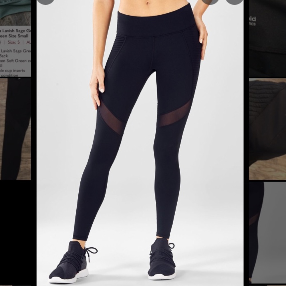 Fabletics Mid-Rise PowerHold Moto Legging Size Small